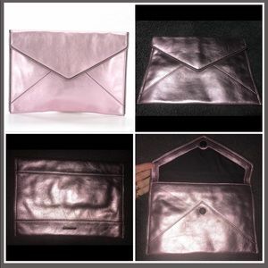 Rebecca Minkoff Leo Clutch Metallic Pink